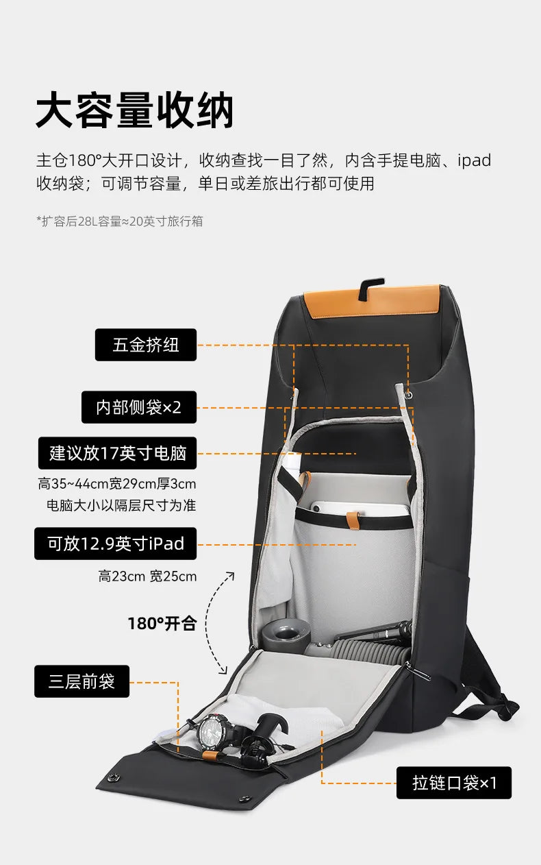 Mochila Mark Ryden para hombre, impermeable, para portátil de 17,3 pulgadas, multifunción, para viajes de negocios, de gran capacidad.