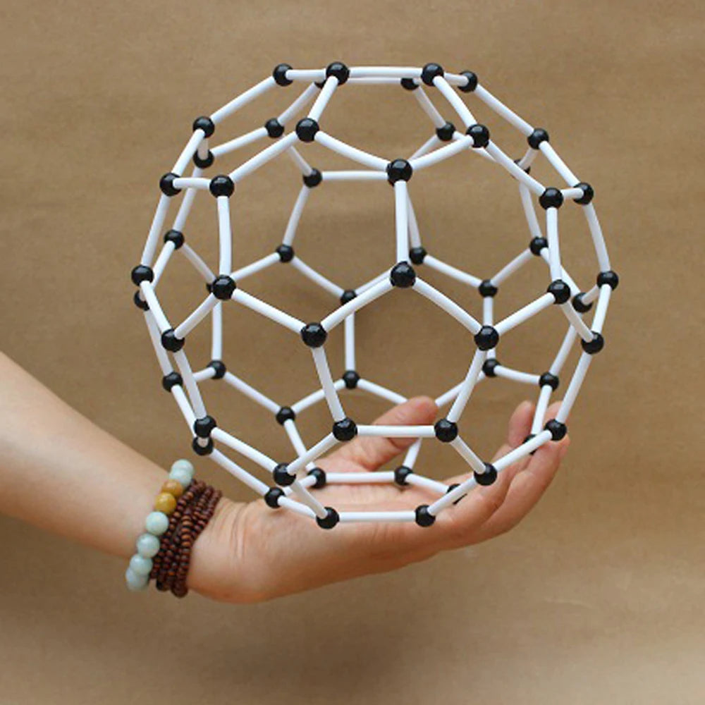 Modelo de estructura molecular de carbono 60 Modelo molecular de química orgánica Marco de carbono Herramienta de experimento didáctico 1 juego