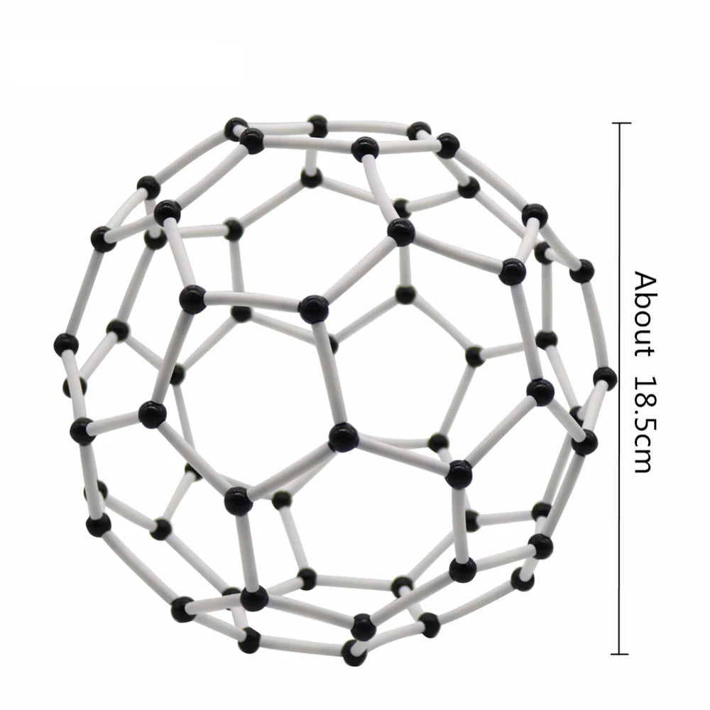 Modelo de estructura molecular de carbono 60 Modelo molecular de química orgánica Marco de carbono Herramienta de experimento didáctico 1 juego