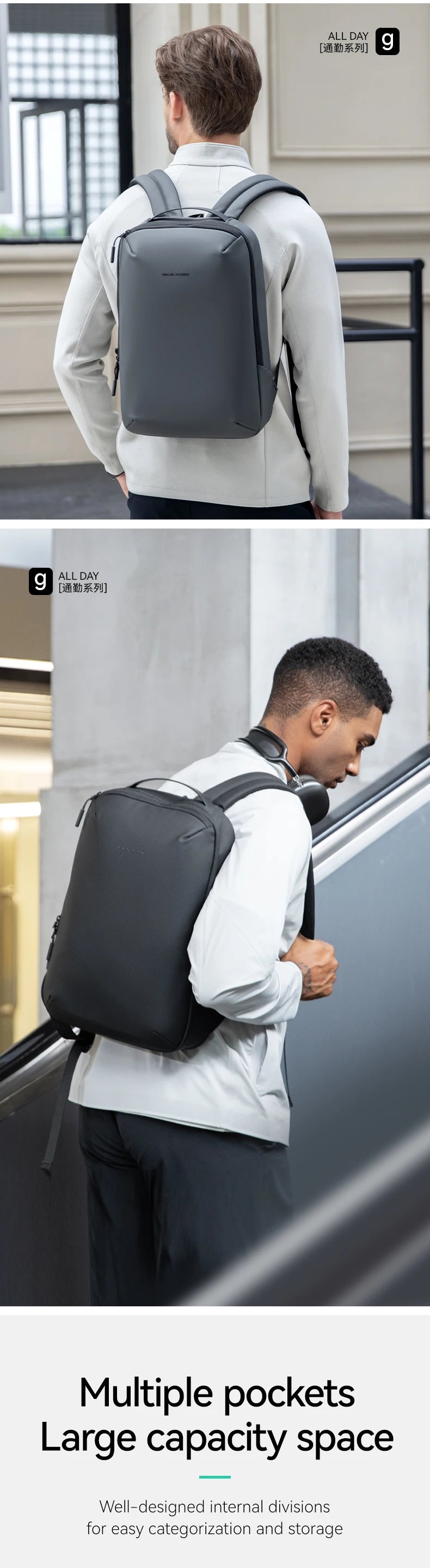 Mochilas ligeras de gran capacidad y alta calidad para viajes de corta distancia para hombre de Mark Ryden 2025.