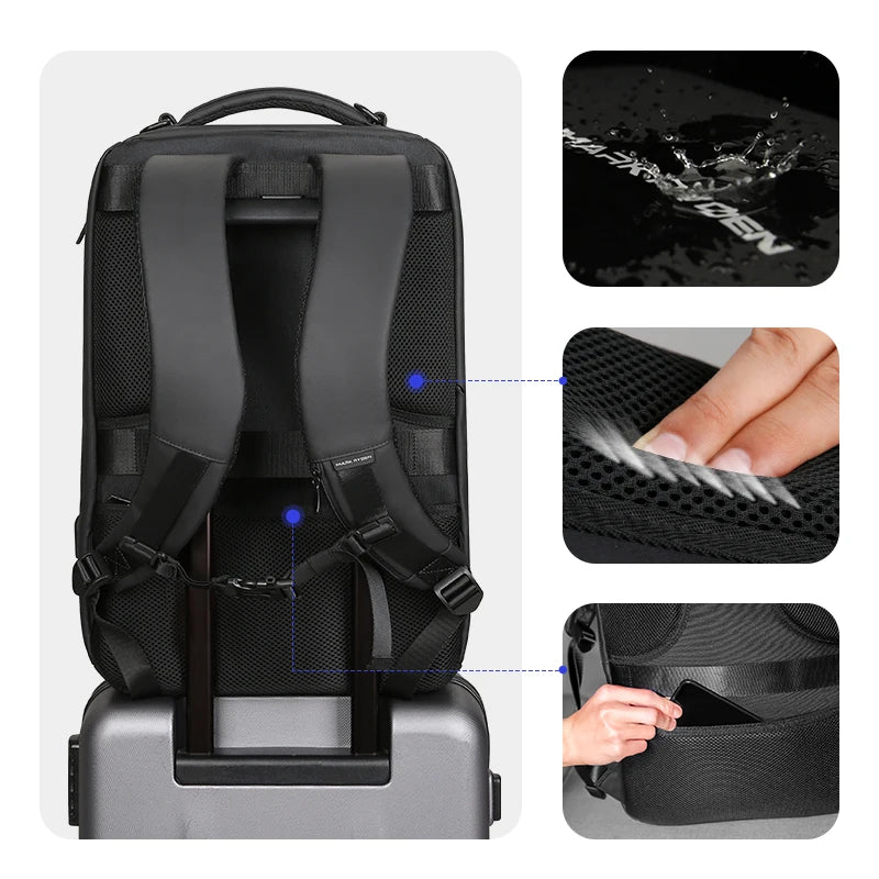 Mochila para portátil de 17 pulgadas MARK RYDEN para hombre, espaciosa mochila de viaje para desplazamientos, COMPACTO PRO