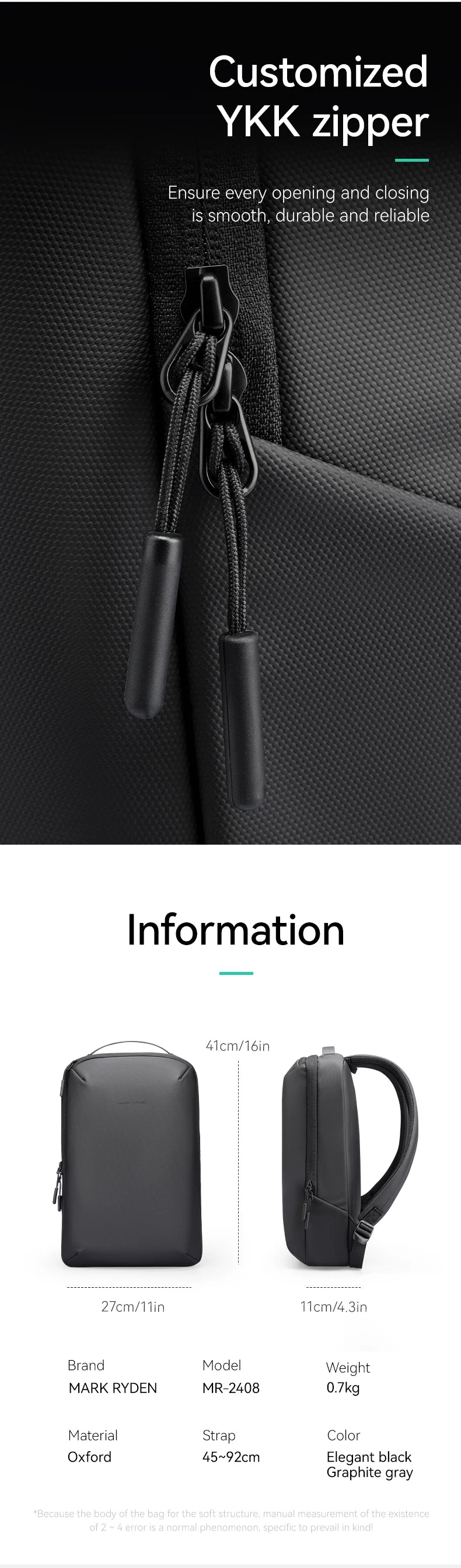 Mochilas ligeras de gran capacidad y alta calidad para viajes de corta distancia para hombre de Mark Ryden 2025.