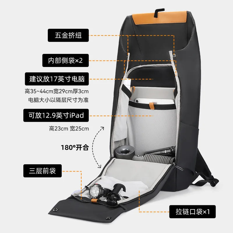 Mochila Mark Ryden para hombre, impermeable, para portátil de 17,3 pulgadas, multifunción, para viajes de negocios, de gran capacidad.