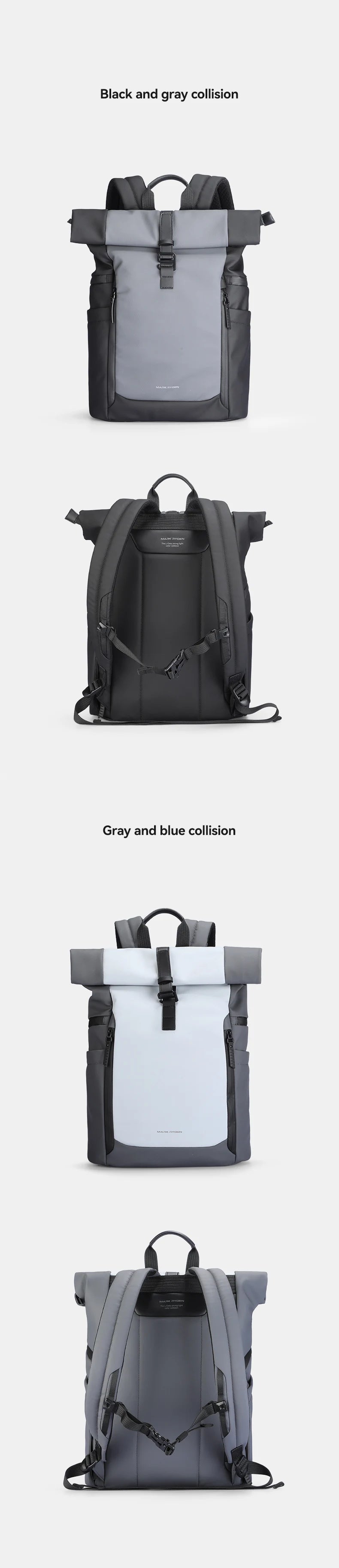 Mochila para portátil Mark Ryden, mochila escolar, mochila para libros, mochila para estudiantes, mochila de negocios, mochila informal.