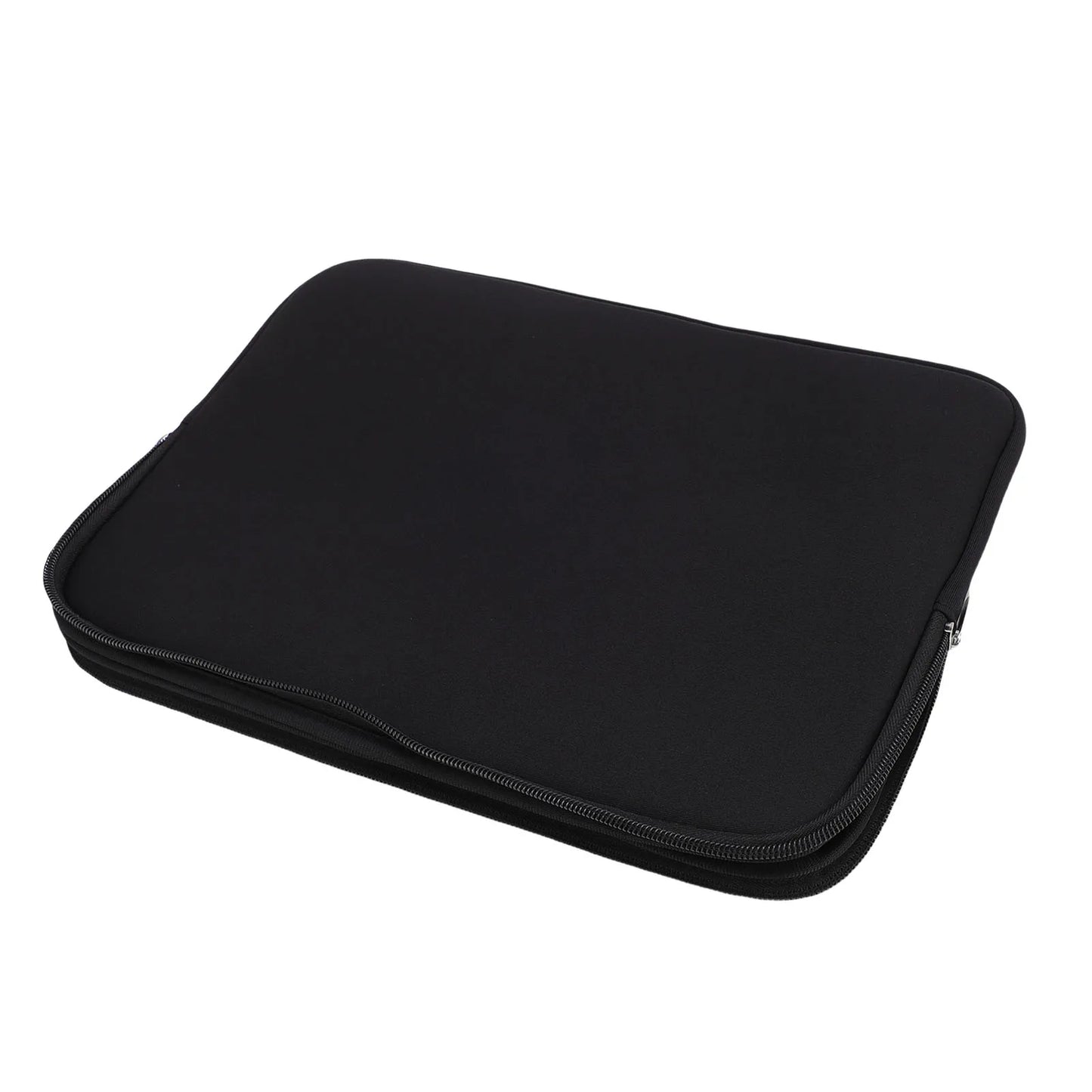 Funda para tableta negra de espuma de neopreno impermeable, portátil, con cremallera, para portátil, funda de viaje