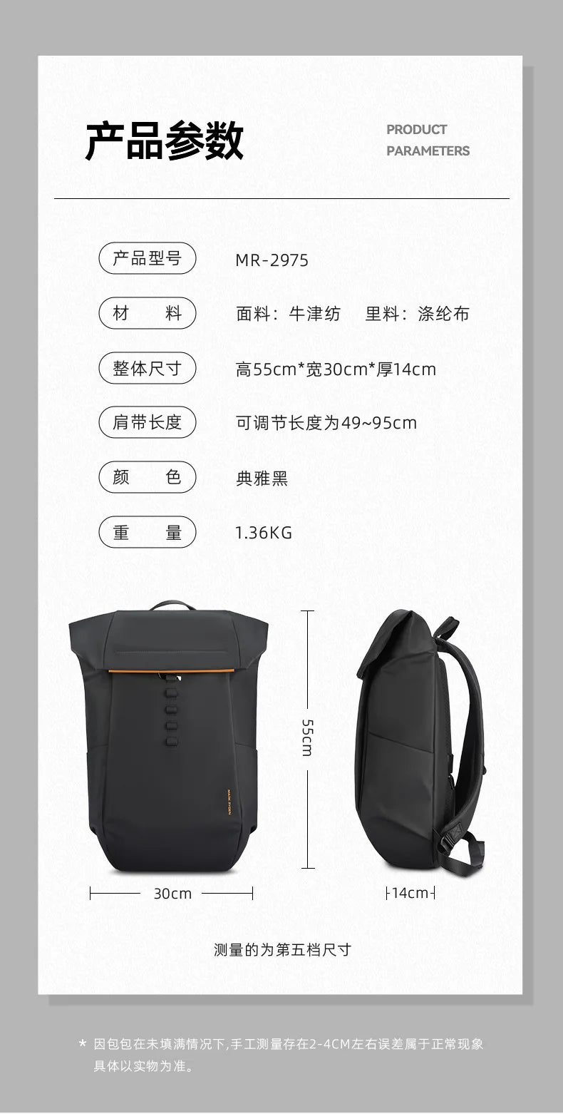 Mochila Mark Ryden para hombre, impermeable, para portátil de 17,3 pulgadas, multifunción, para viajes de negocios, de gran capacidad.