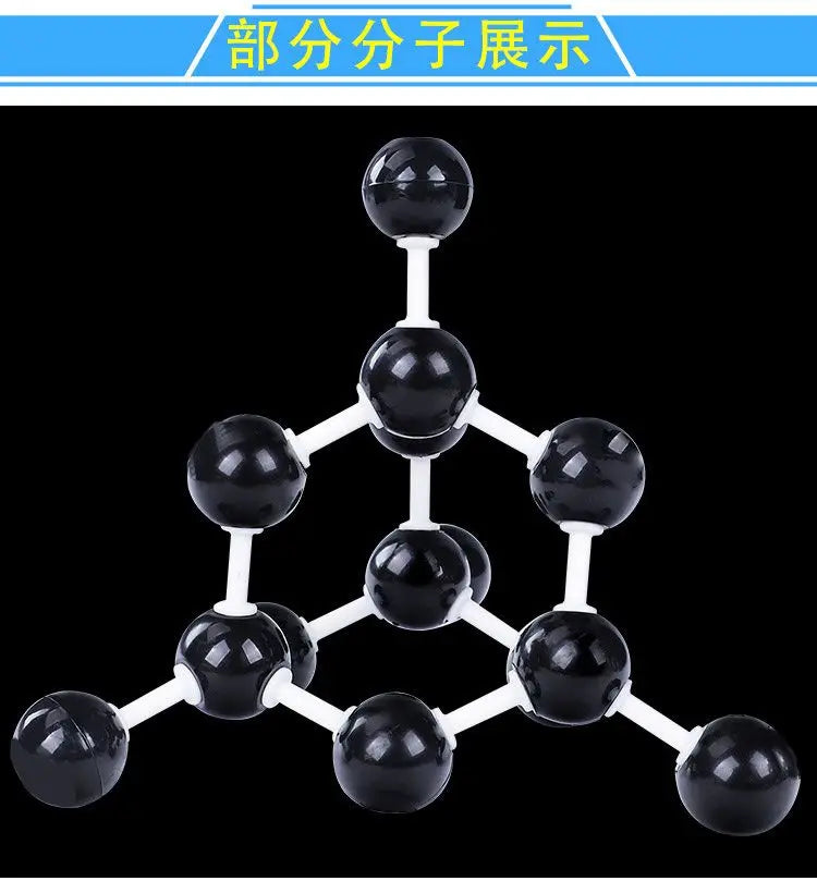 Modelo de bola de química de secundaria Modelo de estructura molecular orgánica Conjunto de elementos de cristal proporcionales Modo de química orgánica