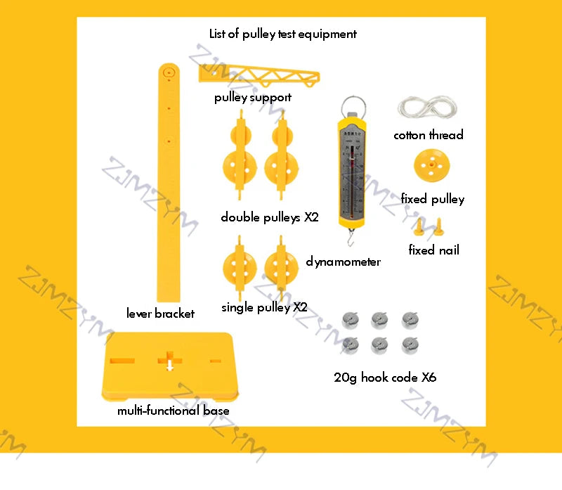 1 juego de mecánica física del movimiento, conjunto experimental, herramienta de enseñanza de demostración científica experimental para la escuela, fuerza de fricción