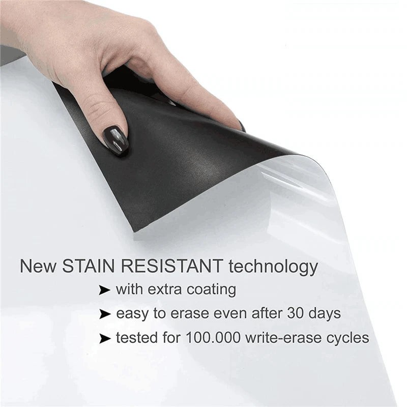 Pizarra magnética de 40 x 60 cm, papel de borrado en seco, ideal para aulas, oficinas, refrigeradores, paredes, 40 x 60 cm.