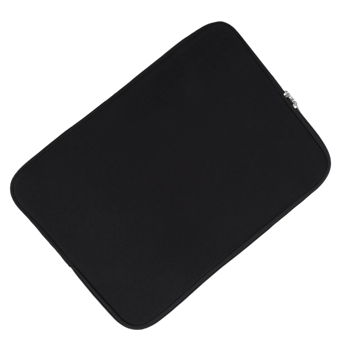 Funda para tableta negra de espuma de neopreno impermeable, portátil, con cremallera, para portátil, funda de viaje