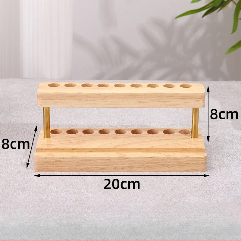 Portalápices y soporte para teléfono de madera de nogal 1