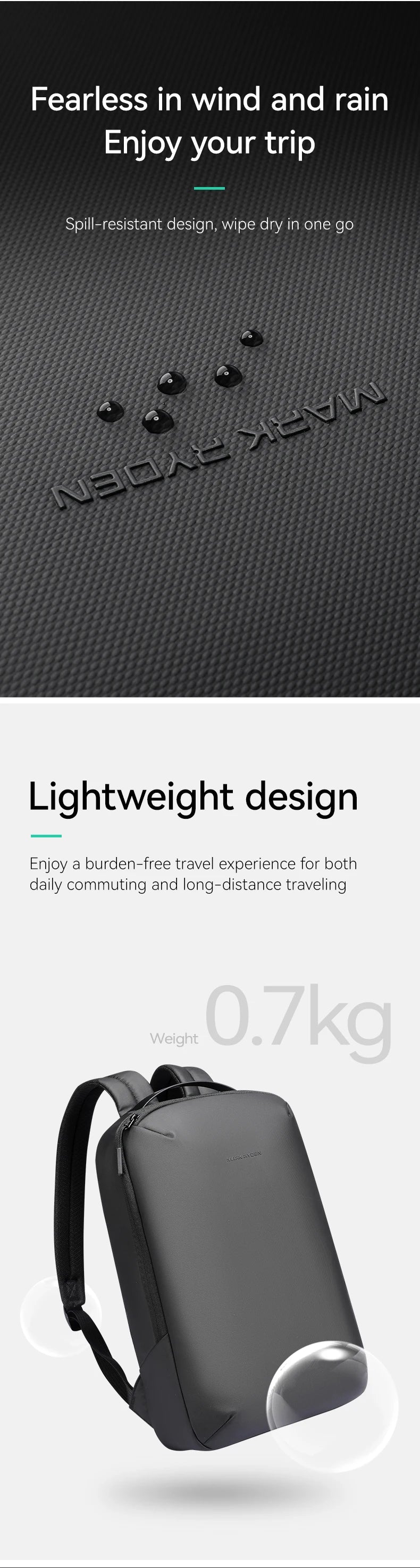 Mochilas ligeras de gran capacidad y alta calidad para viajes de corta distancia para hombre de Mark Ryden 2025.