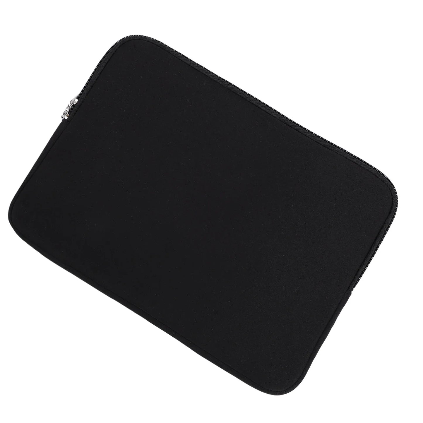 Funda para tableta negra de espuma de neopreno impermeable, portátil, con cremallera, para portátil, funda de viaje