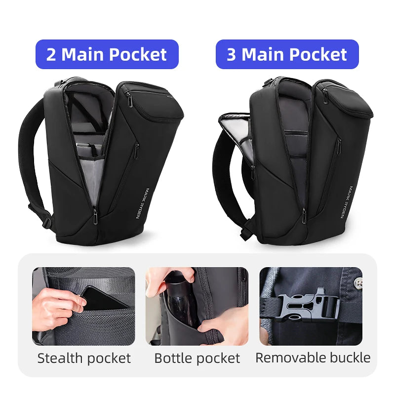 Mochila para portátil de 17 pulgadas MARK RYDEN para hombre, espaciosa mochila de viaje para desplazamientos, COMPACTO PRO