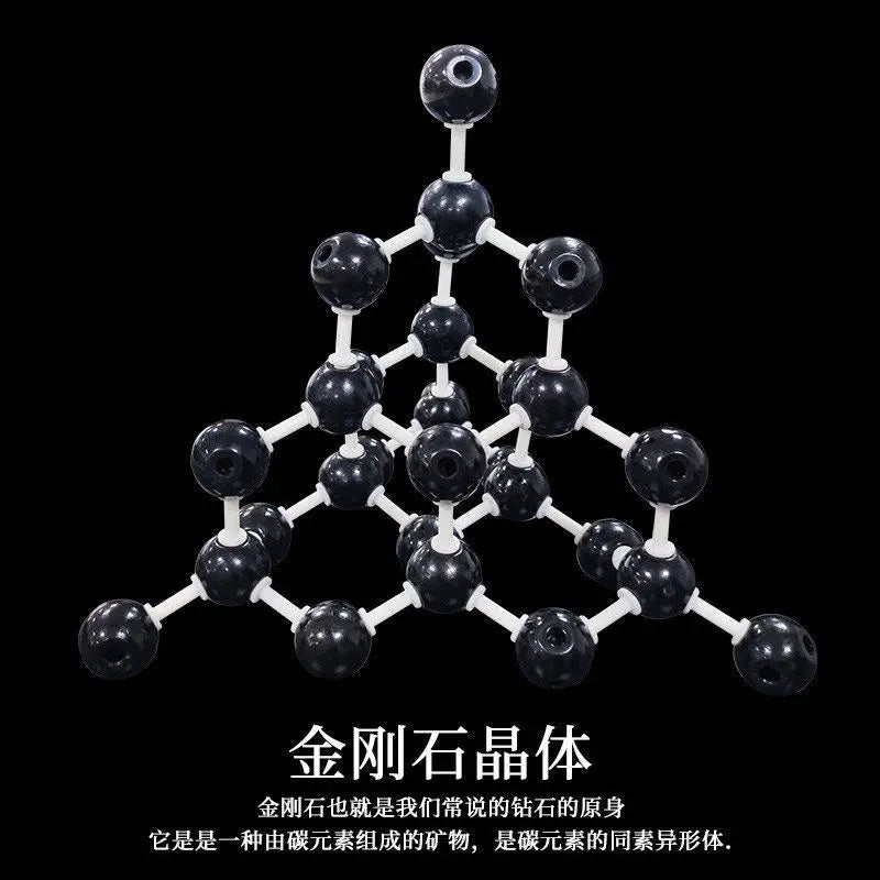 Modelo de bola de química de secundaria Modelo de estructura molecular orgánica Conjunto de elementos de cristal proporcionales Modo de química orgánica