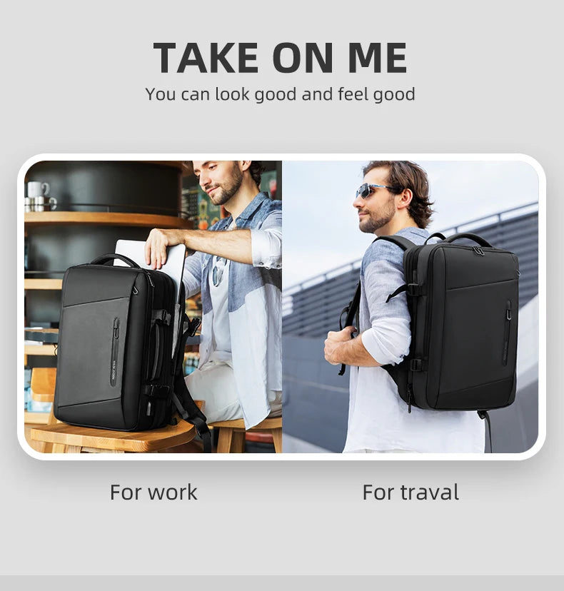 Mochila para portátil de 17 pulgadas para hombre, de negocios, de 40 l, homologada para viajar.