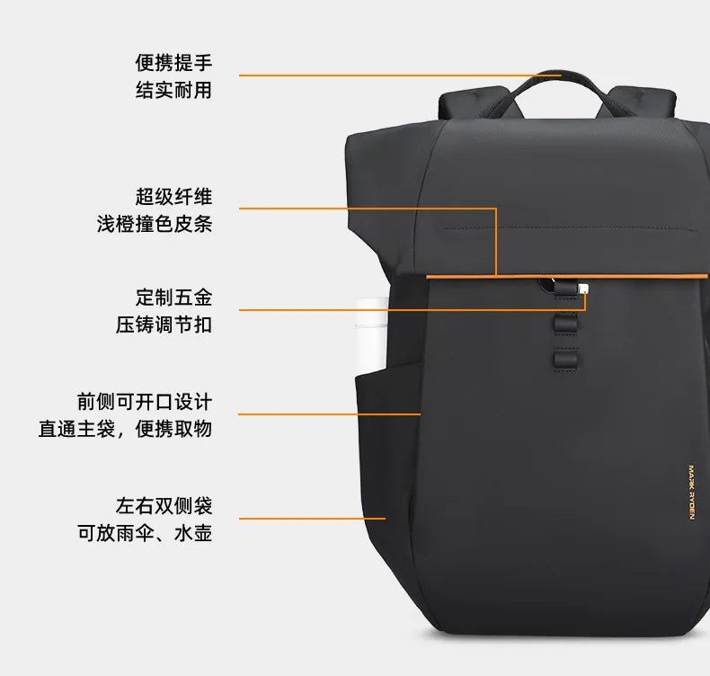 Mochila Mark Ryden para hombre, impermeable, para portátil de 17,3 pulgadas, multifunción, para viajes de negocios, de gran capacidad.