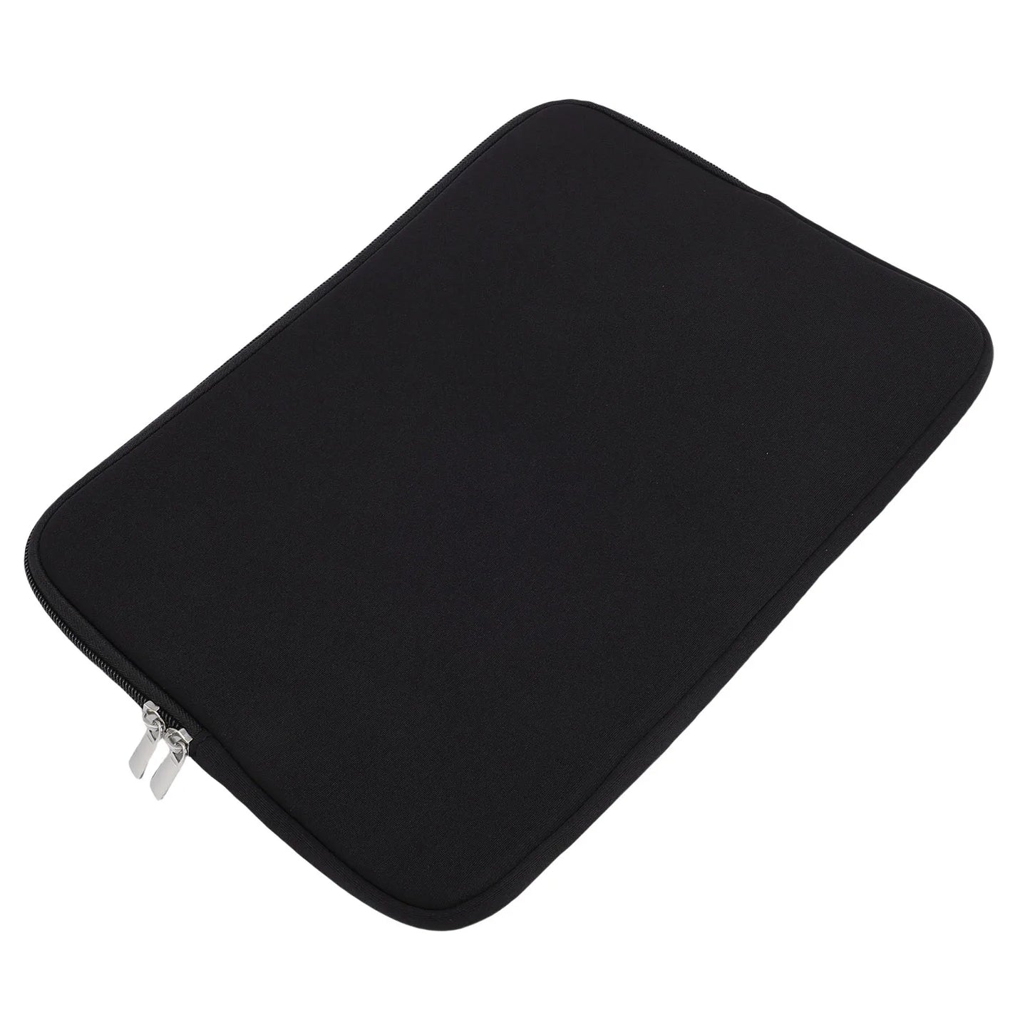 Funda para tableta negra de espuma de neopreno impermeable, portátil, con cremallera, para portátil, funda de viaje