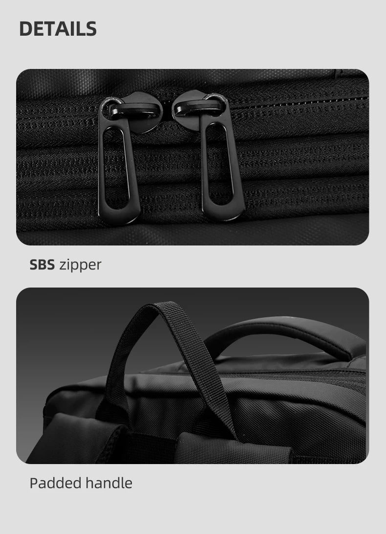 Mochila para portátil de 17 pulgadas para hombre, de negocios, de 40 l, homologada para viajar.