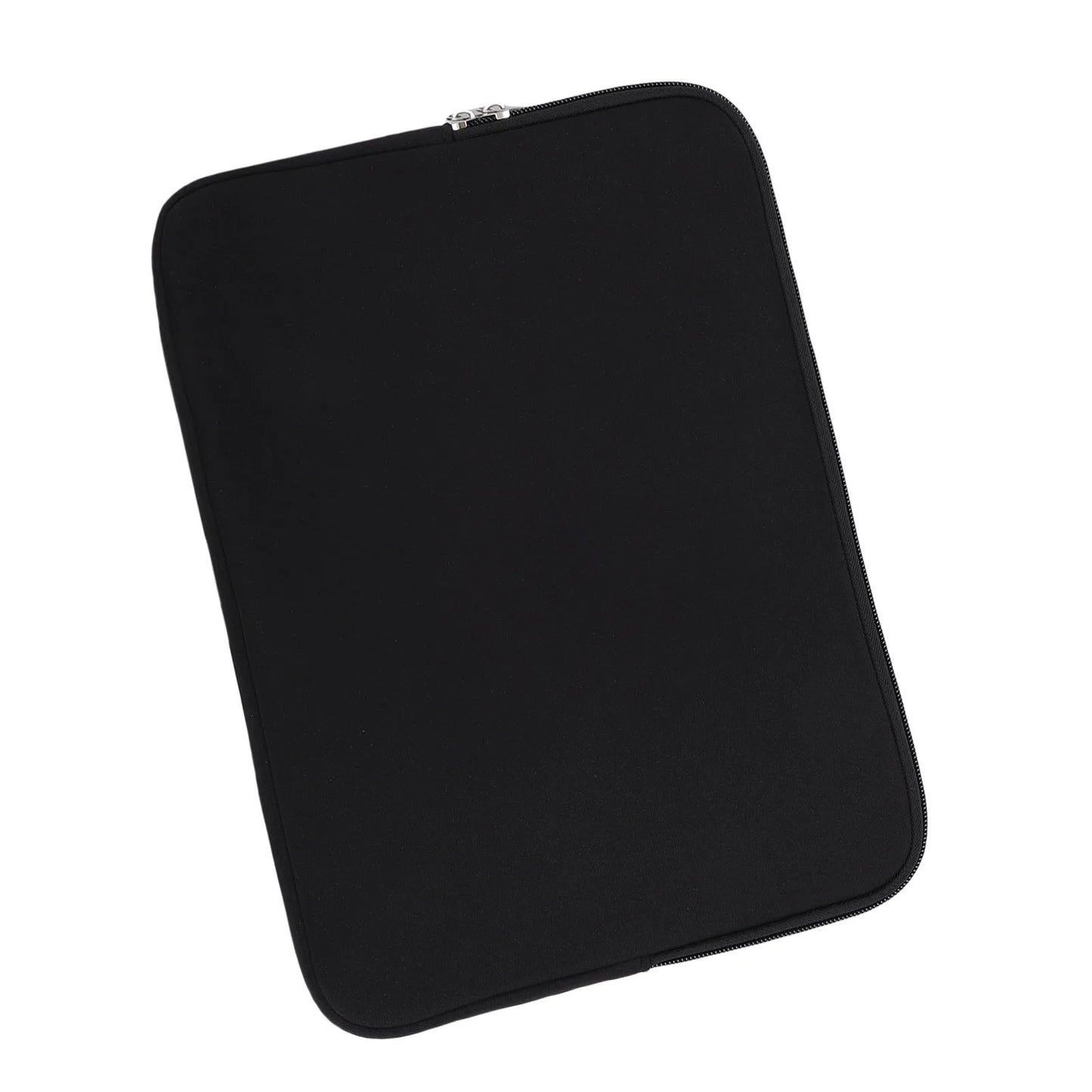 Funda para tableta negra de espuma de neopreno impermeable, portátil, con cremallera, para portátil, funda de viaje