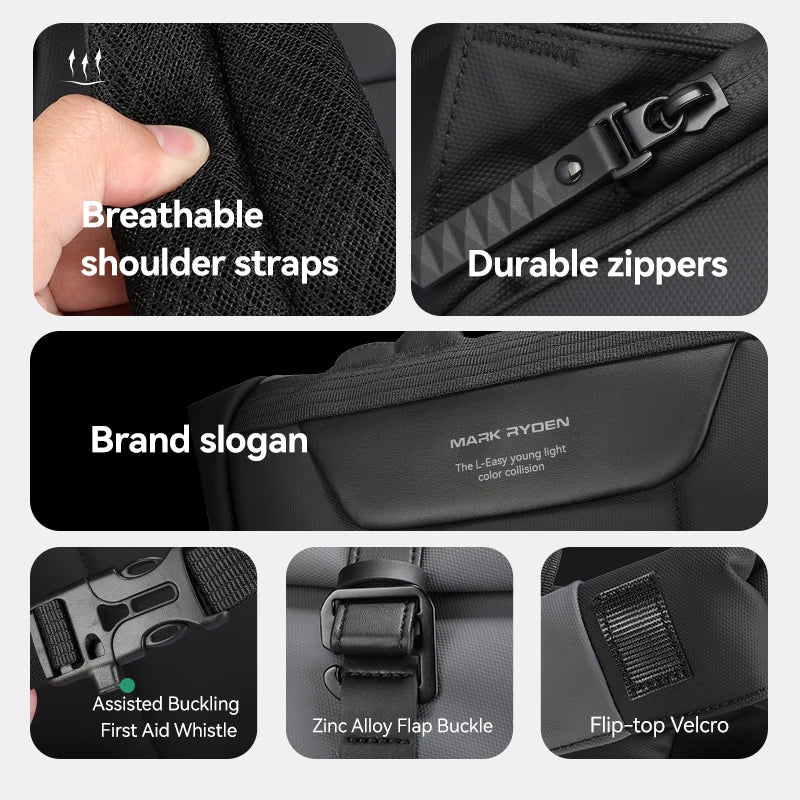 Mochila para portátil Mark Ryden, mochila escolar, mochila para libros, mochila para estudiantes, mochila de negocios, mochila informal.