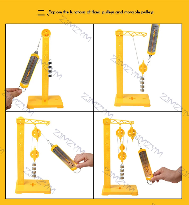 1 juego de mecánica física del movimiento, conjunto experimental, herramienta de enseñanza de demostración científica experimental para la escuela, fuerza de fricción