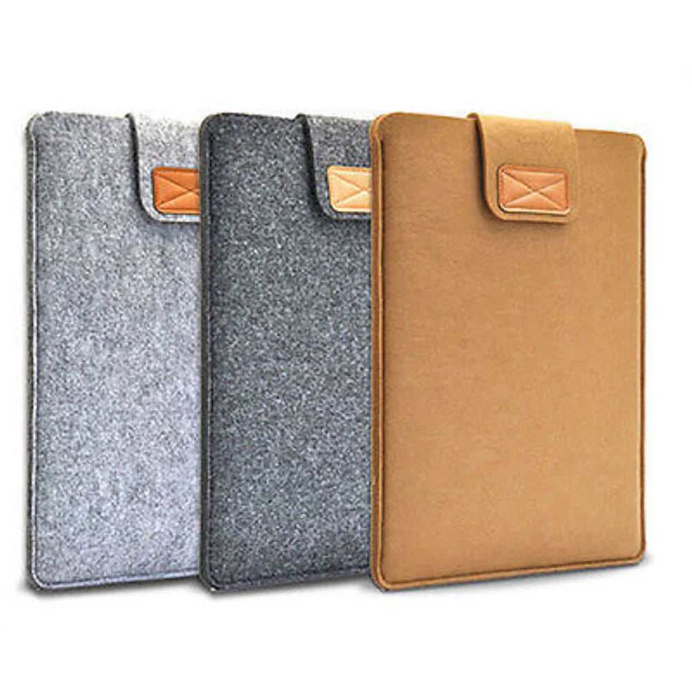 Funda de fieltro delgada para tableta, funda protectora para MacBook Air Pro de 11, 13 y 15 pulgadas, color sólido